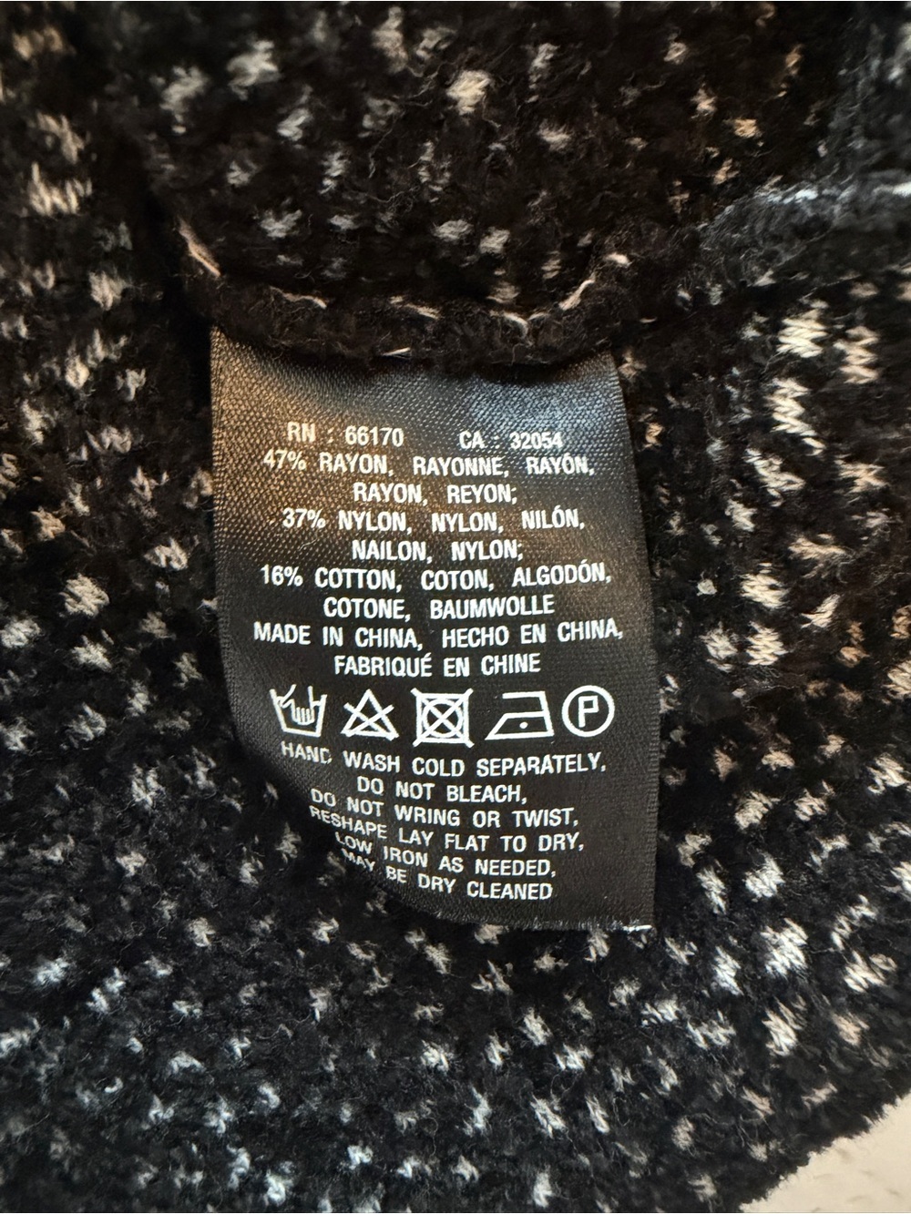 Anthropologie Moth | Black and White Speckled Crewneck Soft Sweater - Picture 4 of 4